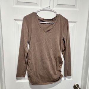 Old Navy Brown Long Sleeve Maternity Top
